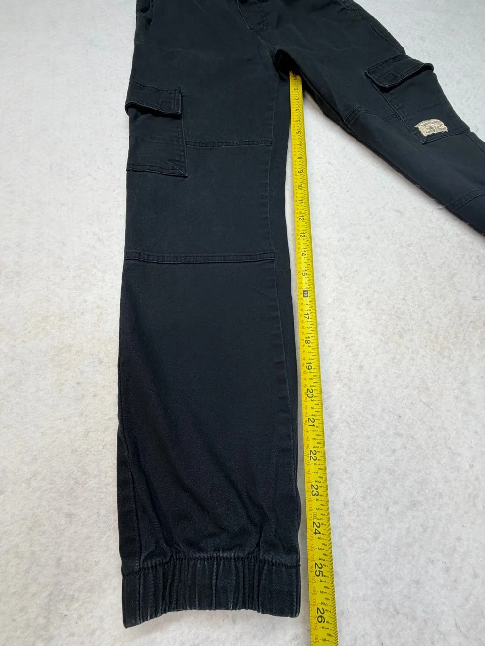 Levi's Black Cargo Jogger Pants - Utility Pocket Style - Size Large 12-13 Years